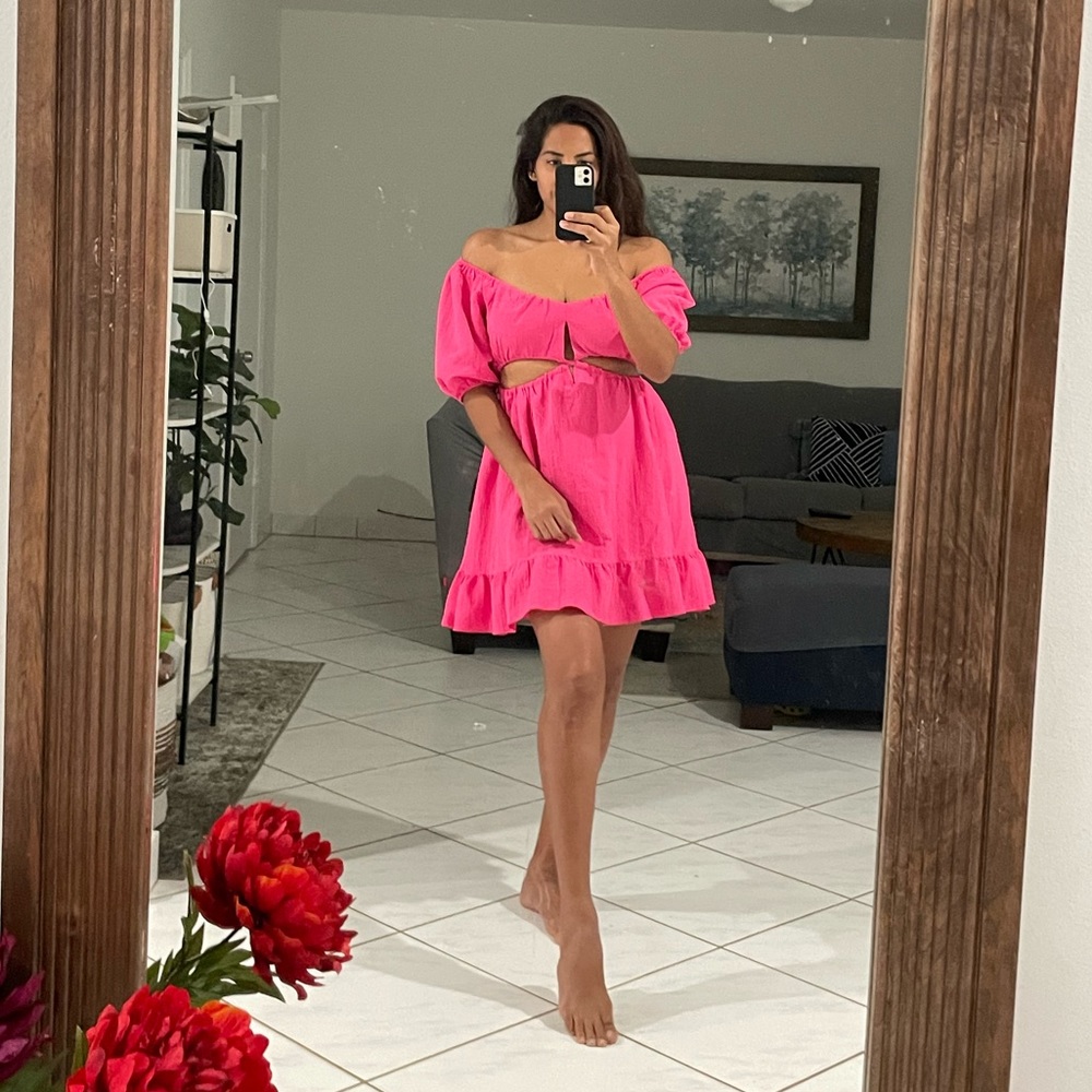 Lulus ruffled mini dress
